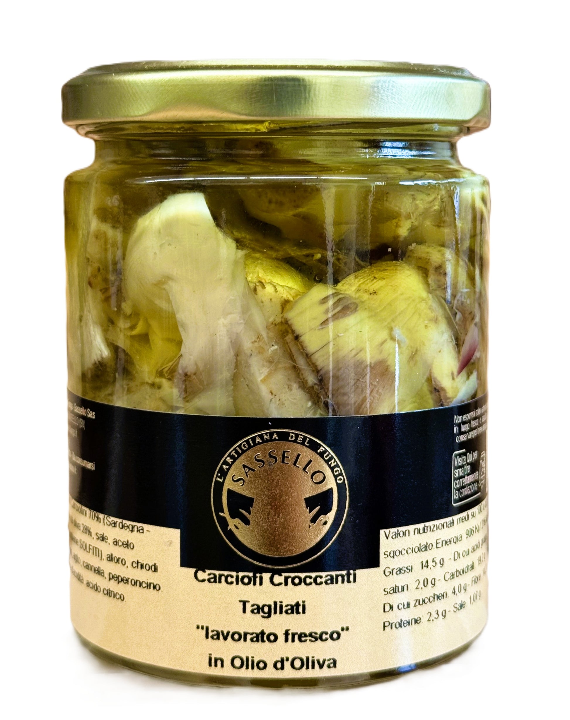 Carciofi croccanti in olio di oliva