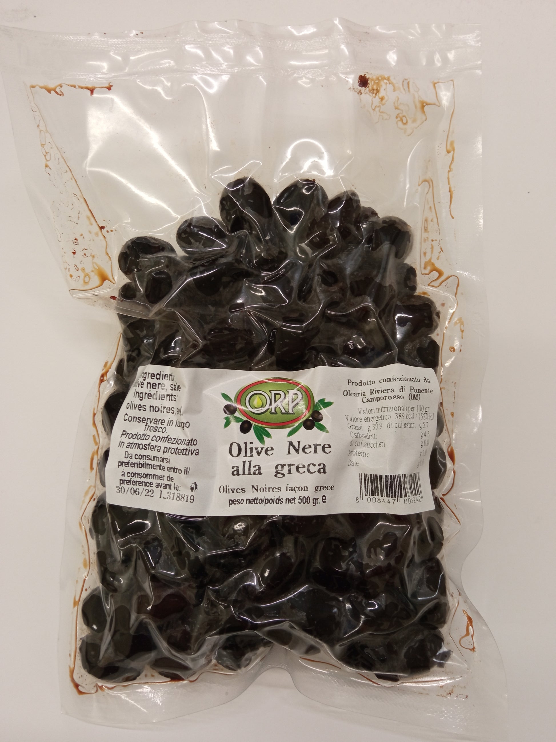Olive Nere alla greca classiche e piccanti