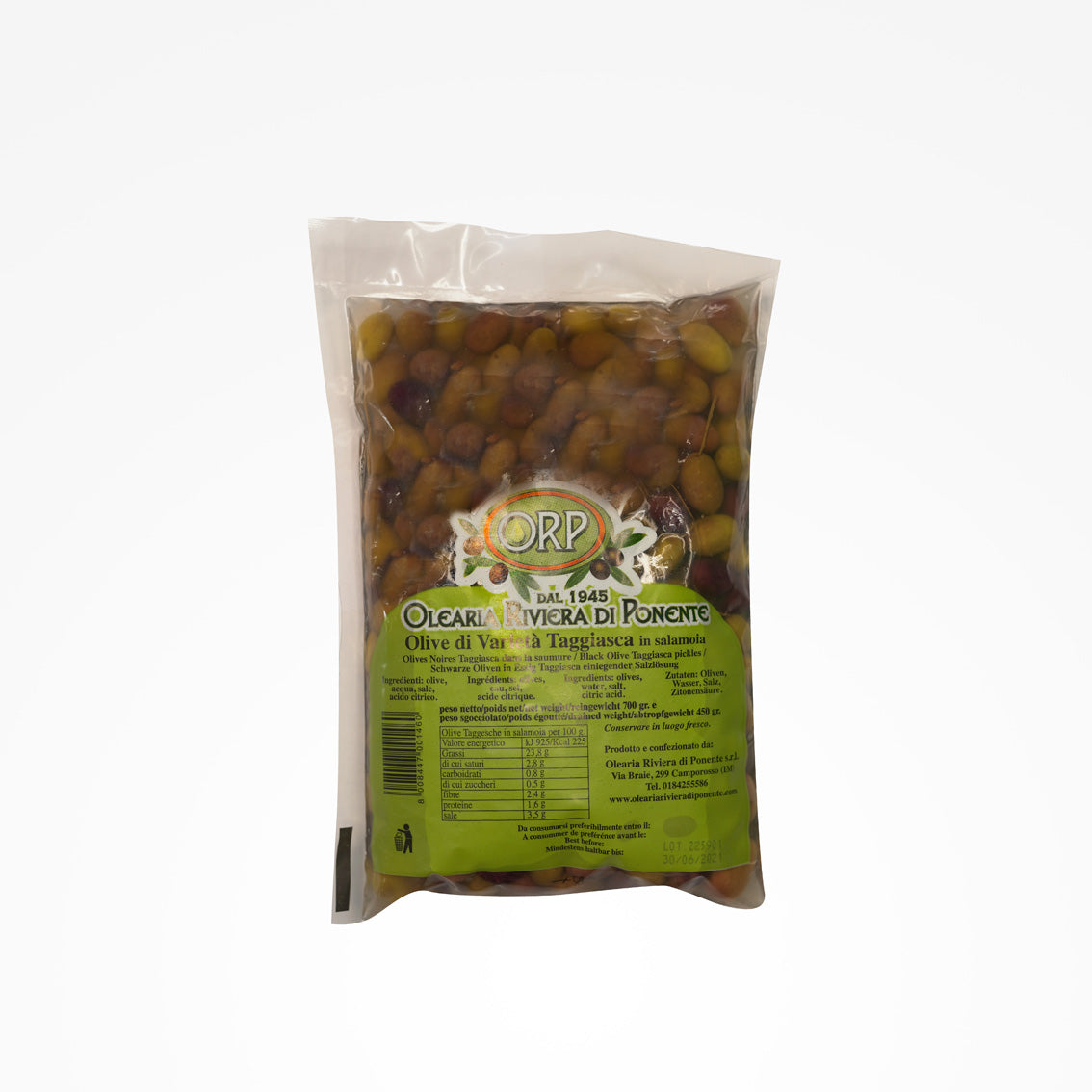 Olive Taggiasche In Salamoia - Sacco