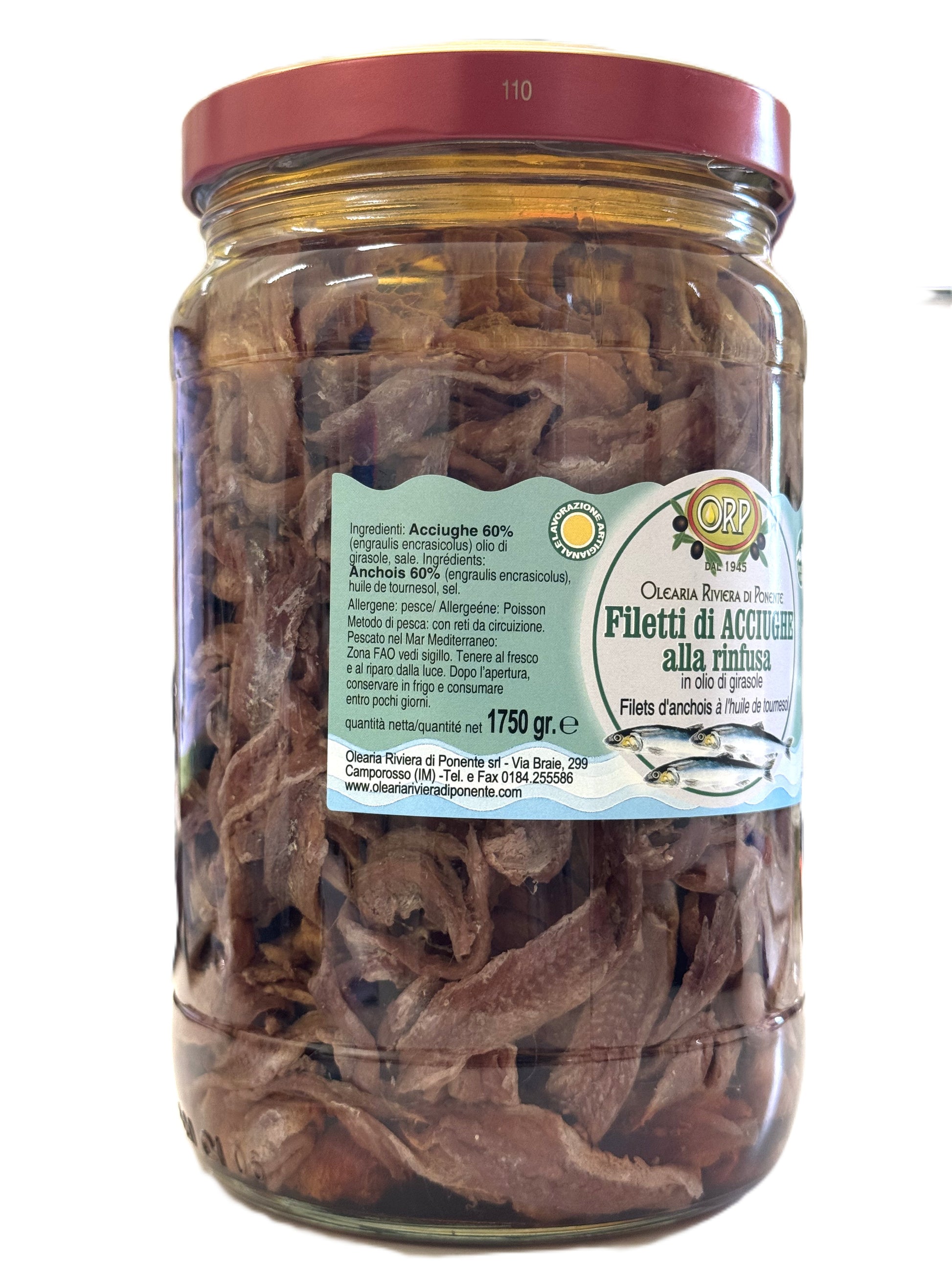 Sardellenfilets in großen Mengen
