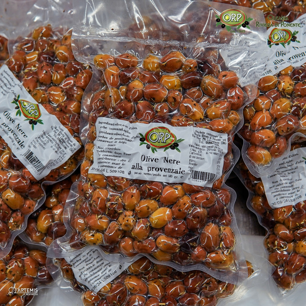 Olives noires à la provençale - 500 gr.