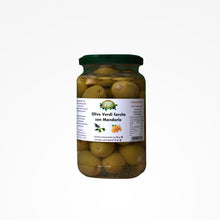 Load image into Gallery viewer, Green olives stuffed with almonds - Jar 380 gr.
