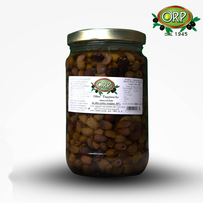 Olive Taggiasche snocciolate in olio extra vergine - Vaso