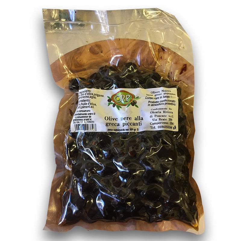 Olives grecques épicées - sachet 500 gr