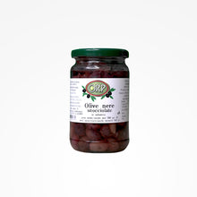 Load image into Gallery viewer, Black olives pitted in brine - Jar of 280 gr
