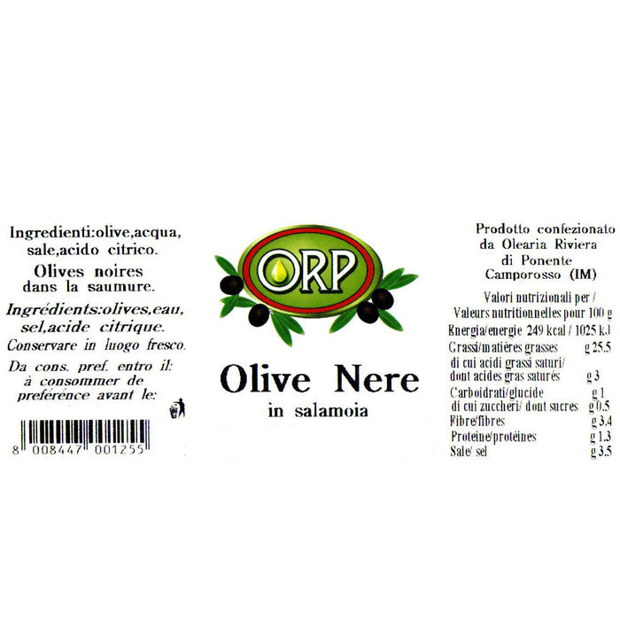 Olives Noires En Saumure - Sachet De 250/450 Gr