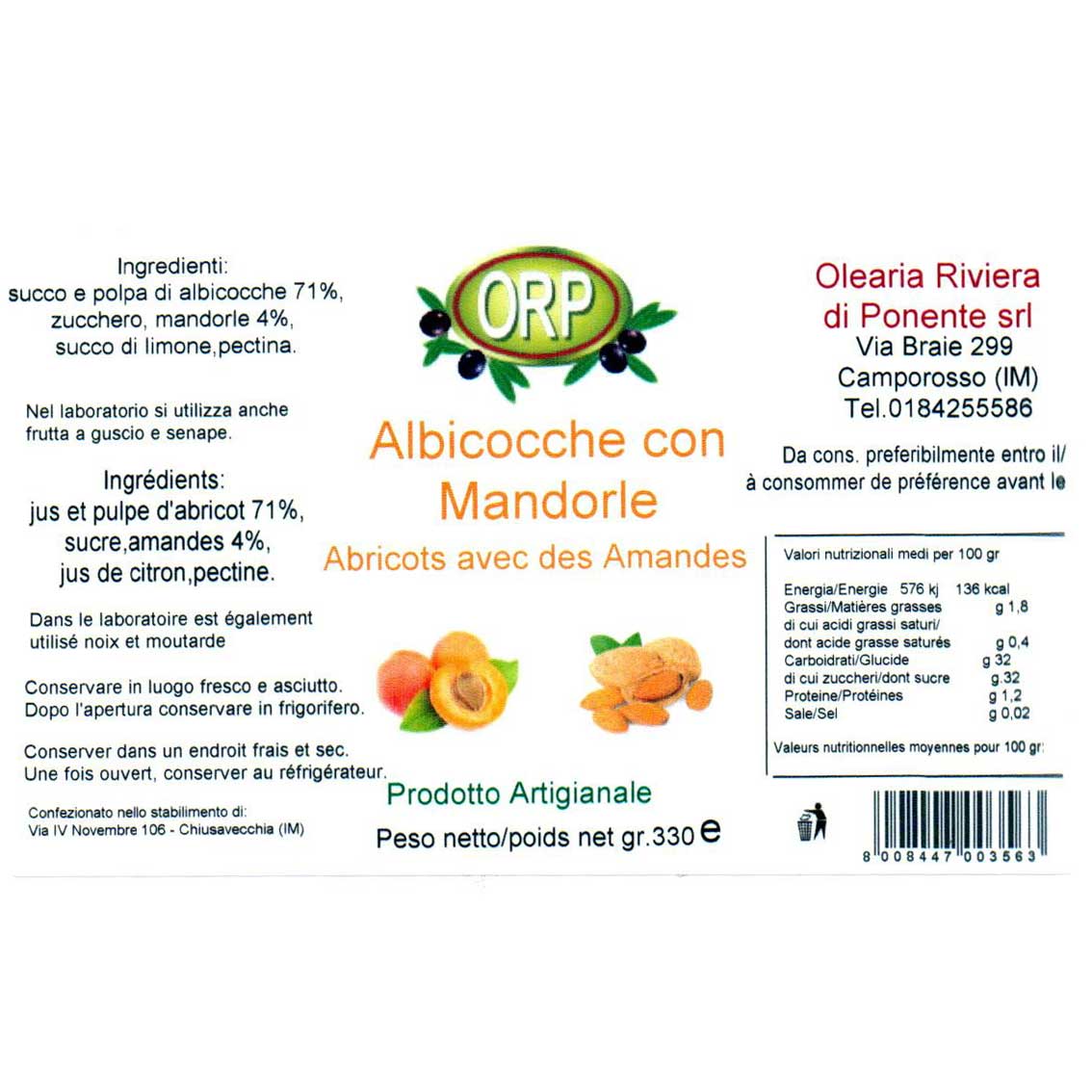Confitures et marmelades - 346 gr.