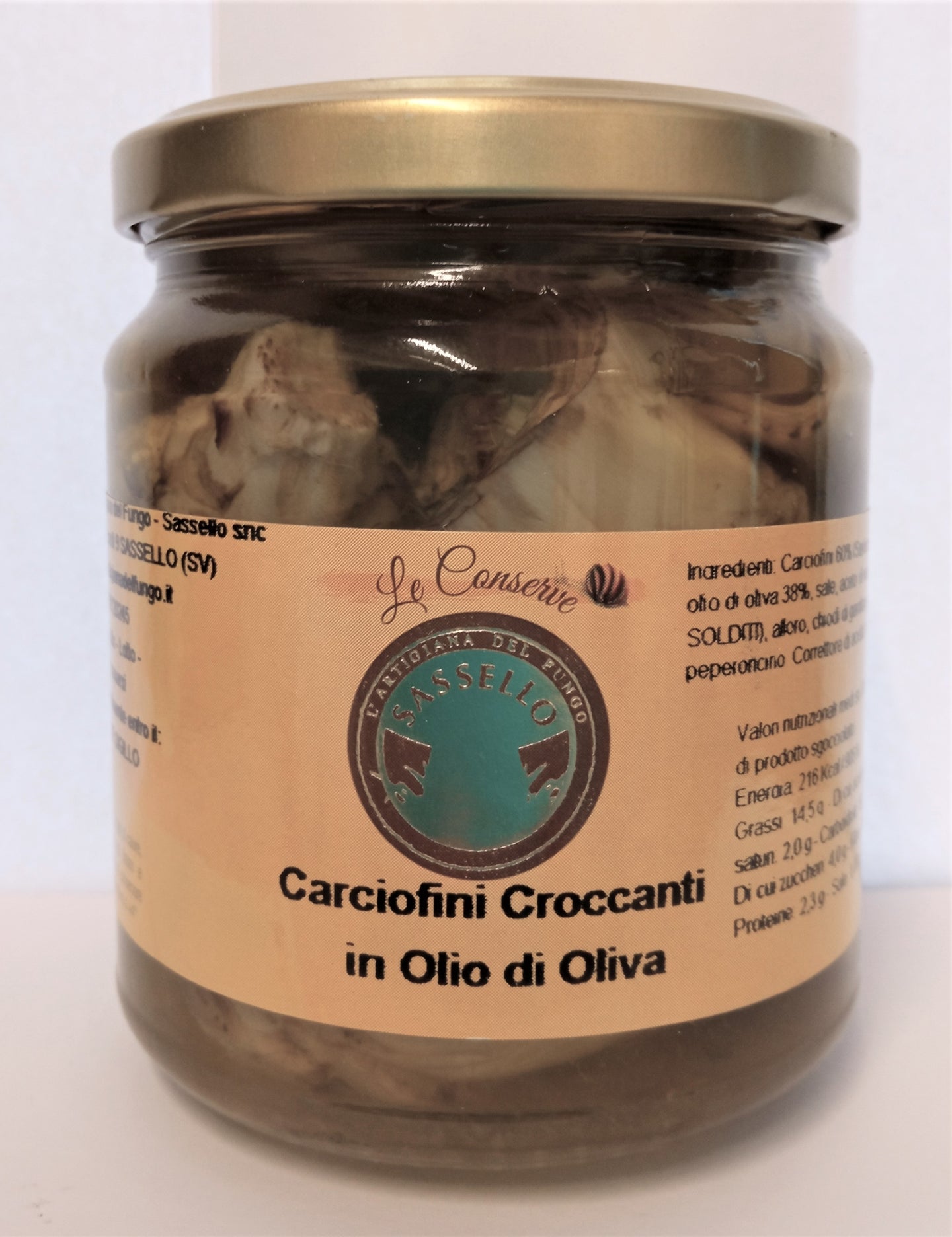 Carciofi croccanti in olio di oliva - 280 gr