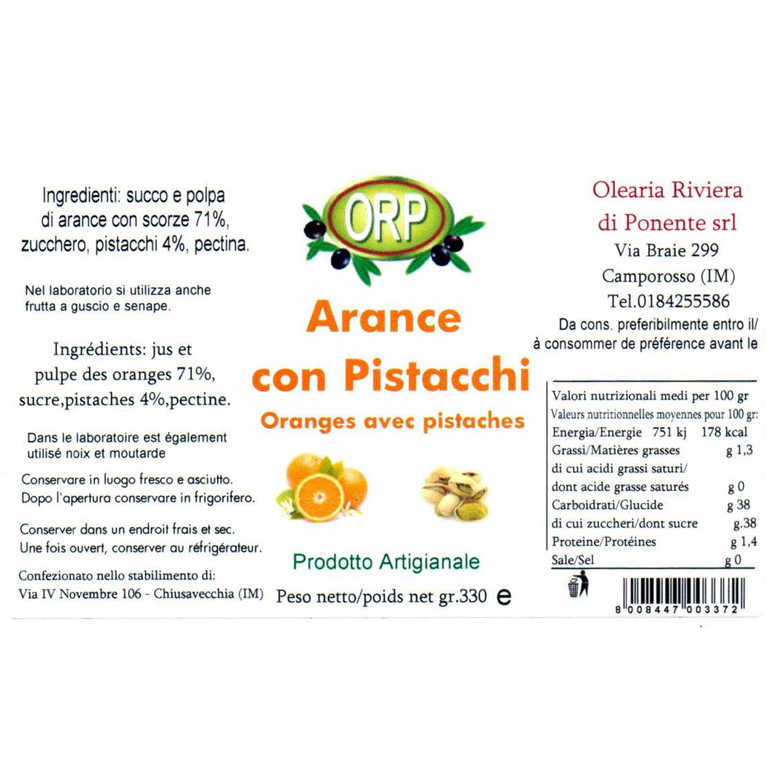Confitures et marmelades - 346 gr.