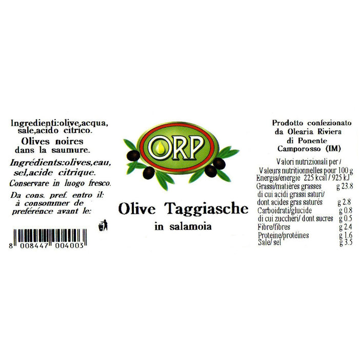 Olives Taggiasca En Saumure - Sachet De 250 / 450g