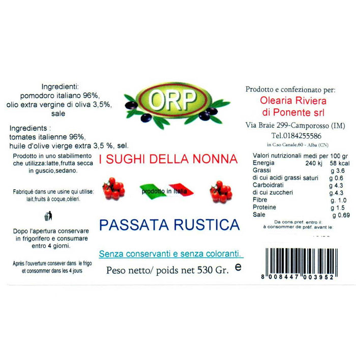 Passata rustique - 530 gr.