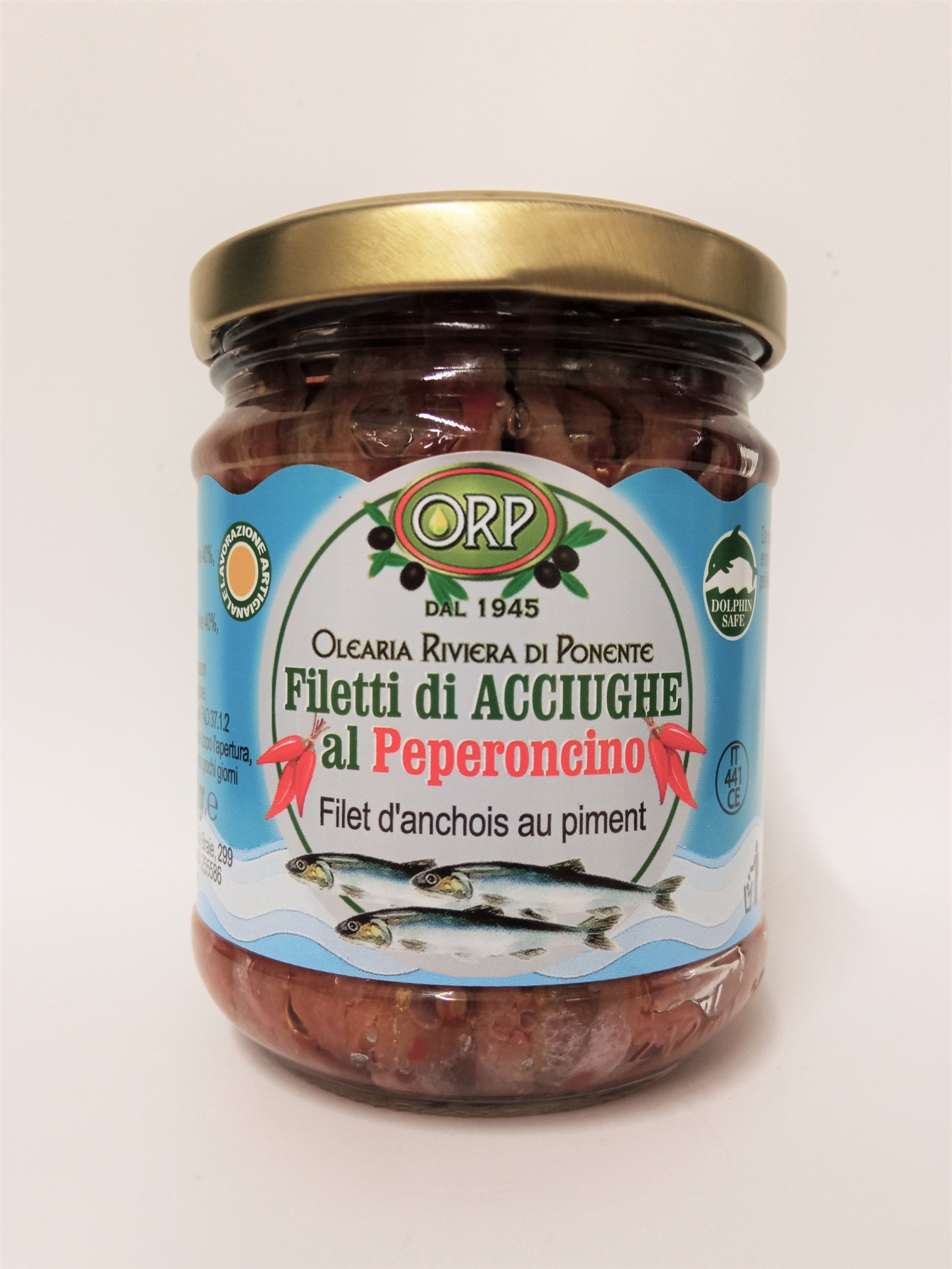Sardellenfilets mit Trüffel/Chili-Pfeffer/grüner Soße