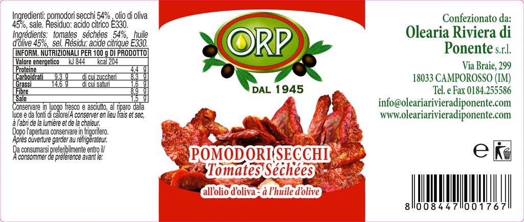 Getrocknete Tomaten in Olivenöl – 285 g