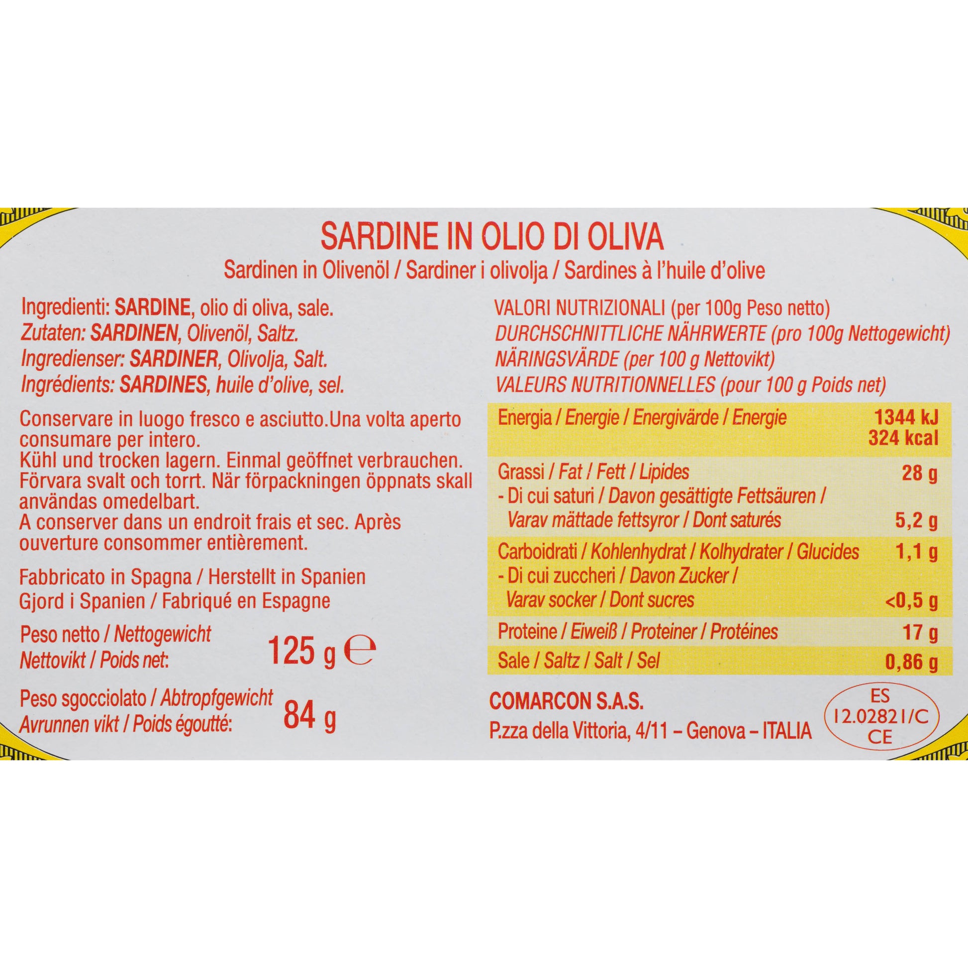 Sardinen in Öl - 125 gr.