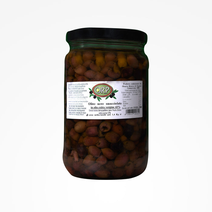 Olive Nere snocciolate in olio extra vergine - vaso