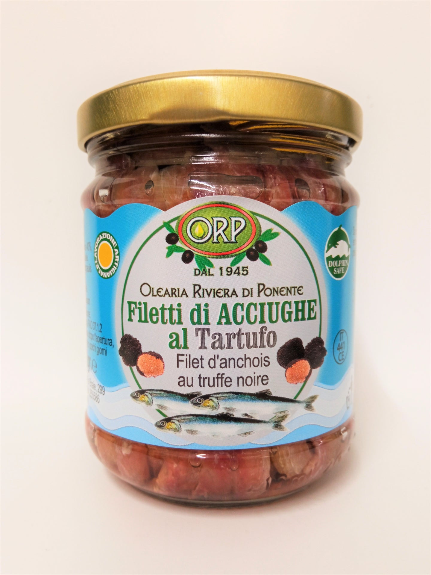 Filets d'anchois - 210 gr. à la truffe / piment / sauce verte