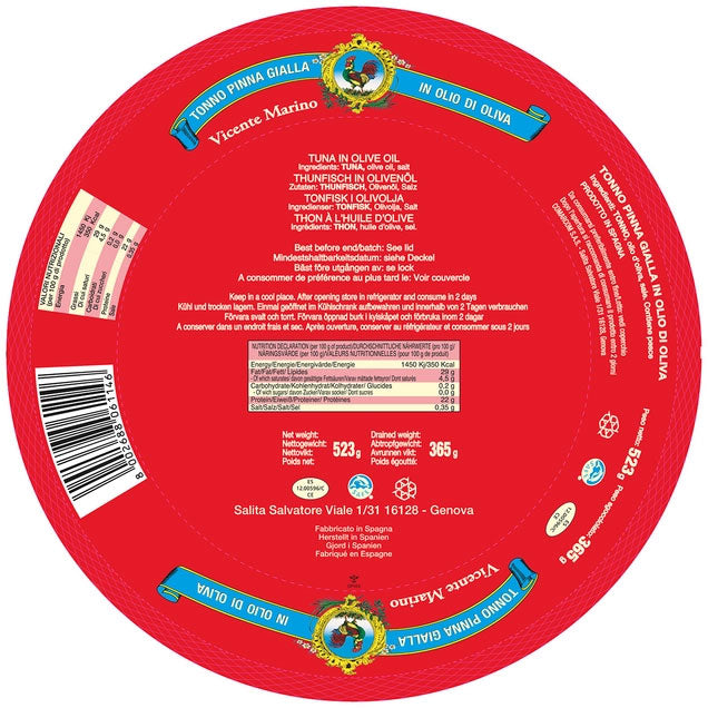 Thon Albacore Réserve Spéciale à l'Huile d'Olive - 523 gr.